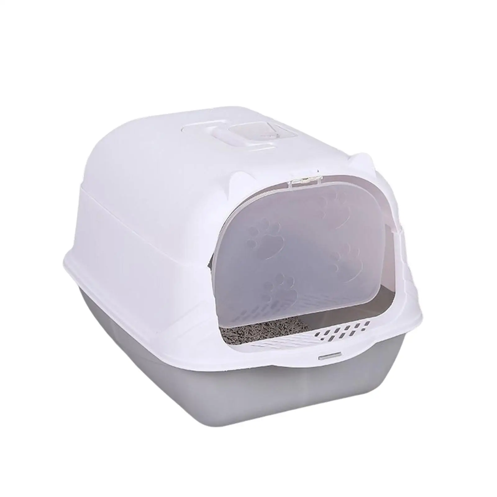 High Sided Pet Litter Tray Enclosed Potty Toilet Container Pan Include Spoon
