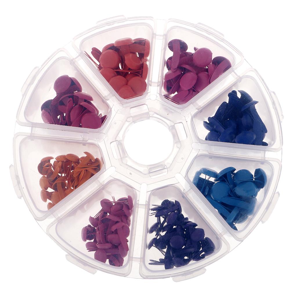 Description Picture 2 of item200Pcs 2 Sizes Mix 8 Colors Round Metal Brads Scrapbooking Accessories Card Making DIY Crafts Decor Brad Embellishment Fastener