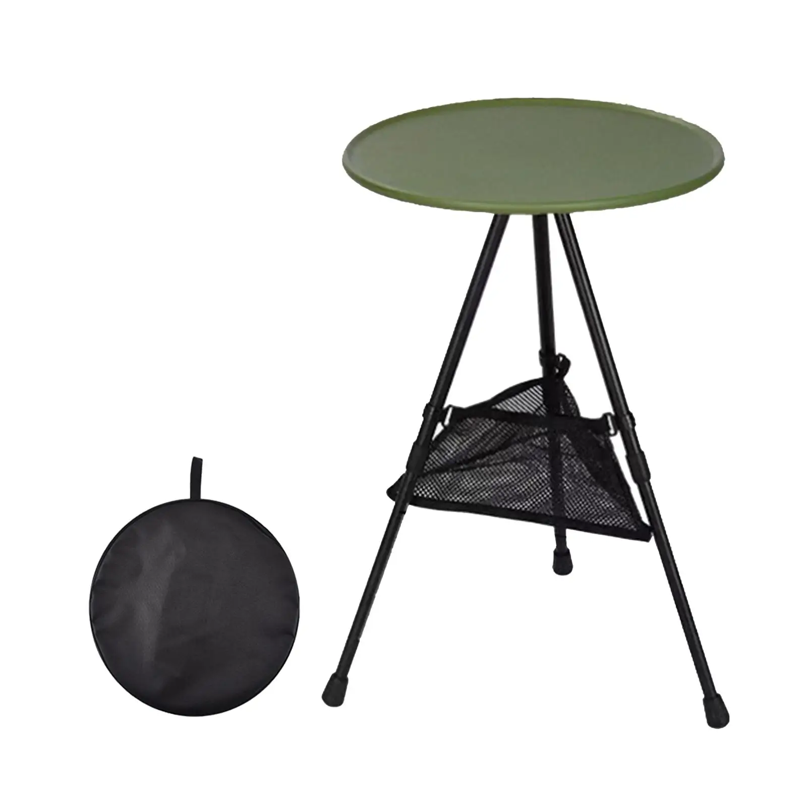 Outdoor Round Table Camping Table Coffee Tea Table Portable Compact Liftable Table Foldable Picnic Table for Yard Outdoor Beach