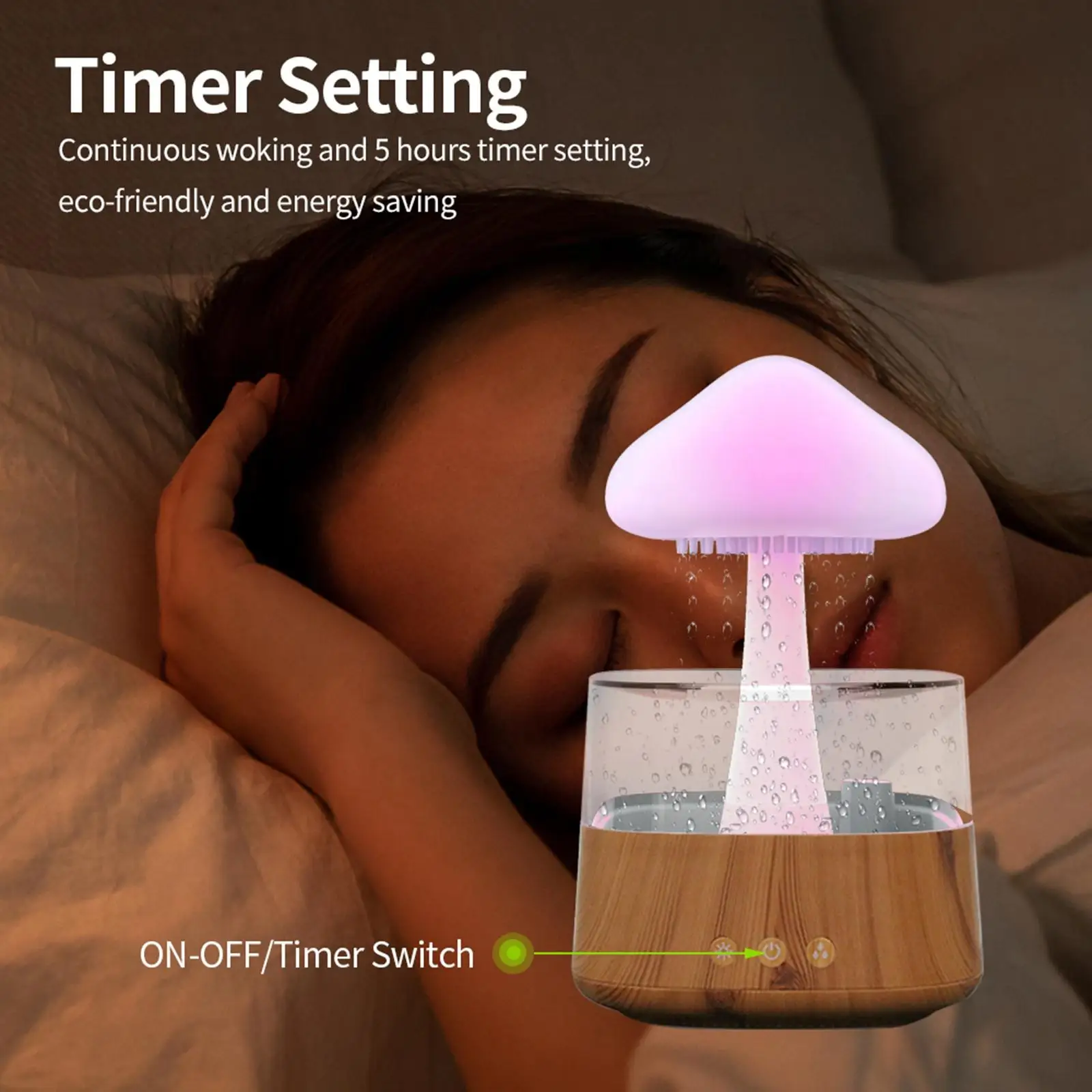 Cloud Raindrop Humidifier Essential Oil Diffuser for Living Room Study Room