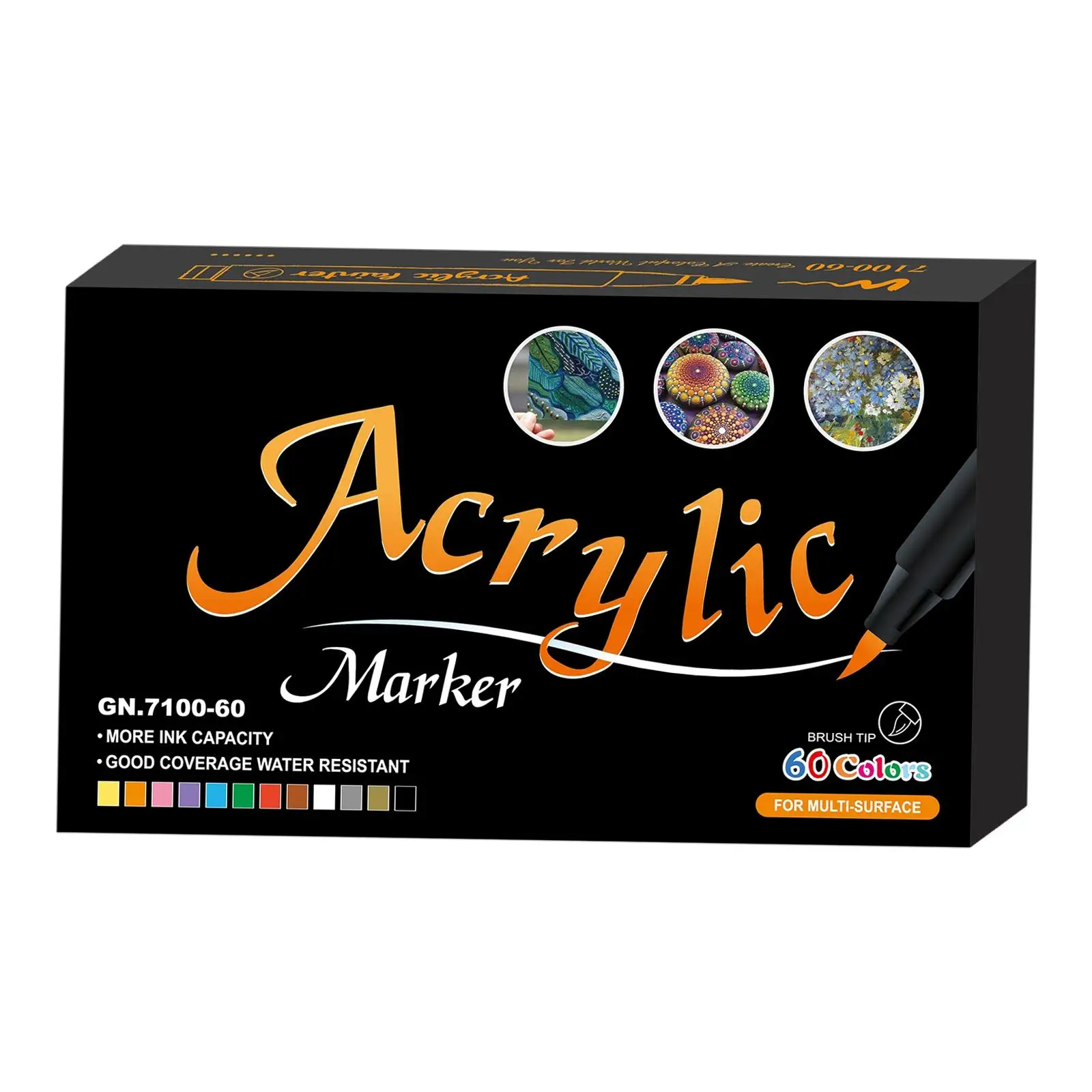 Acrylic Paint Markers Set Acrylic Pens Colorful Markers Acrylic Paint Pens Waterproof for Painting Writing Stone Canvas Drawing