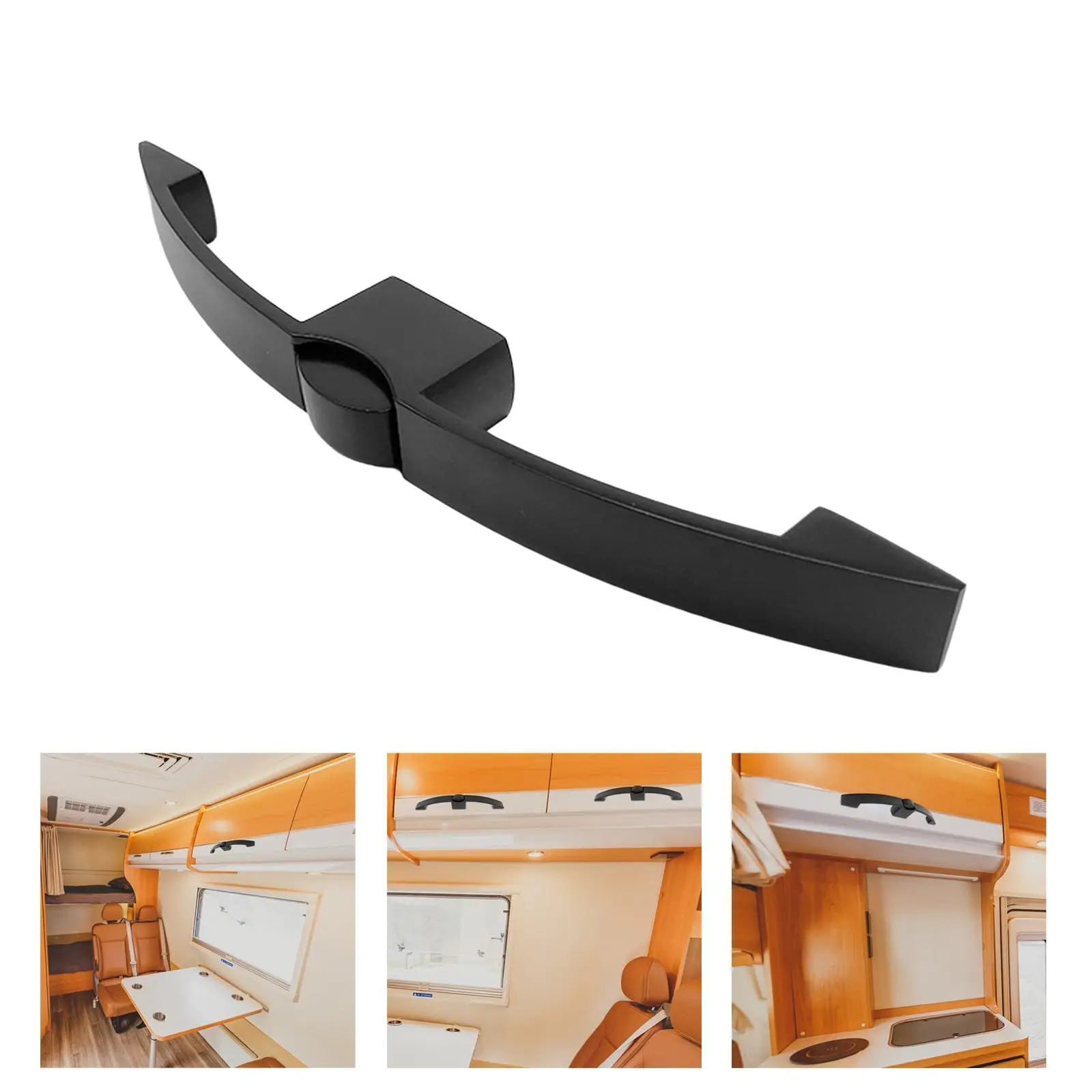 Push Button Latch Lock Easy Installation Black for Camper Wall Cabinet Furniture