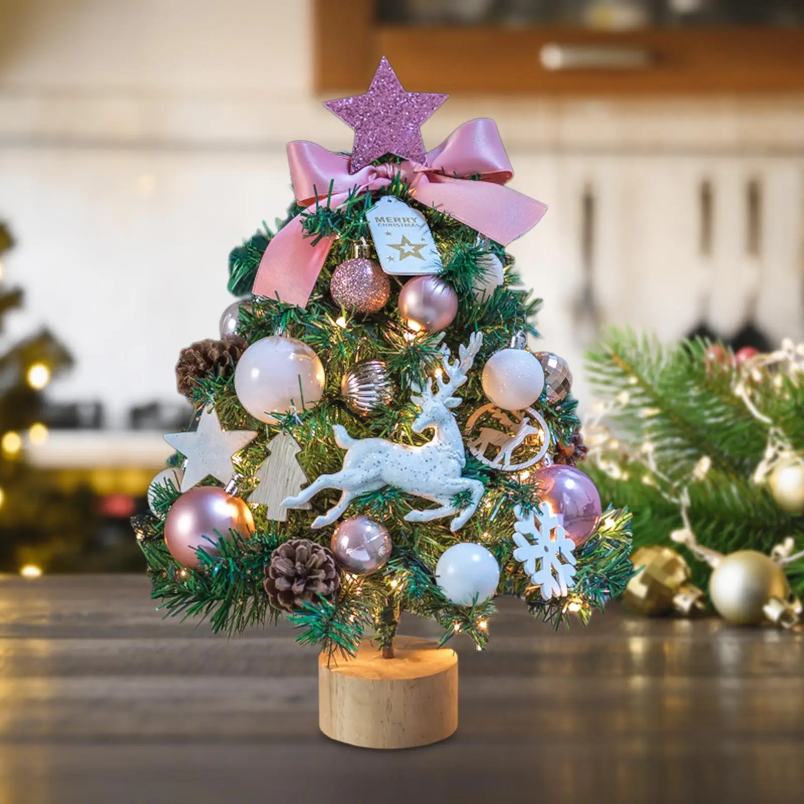 Mini Christmas Tree Christmas Decoration Xmas Decor 45cm Birthday Gift Ornament for Holiday Xmas Tabletop Living Room