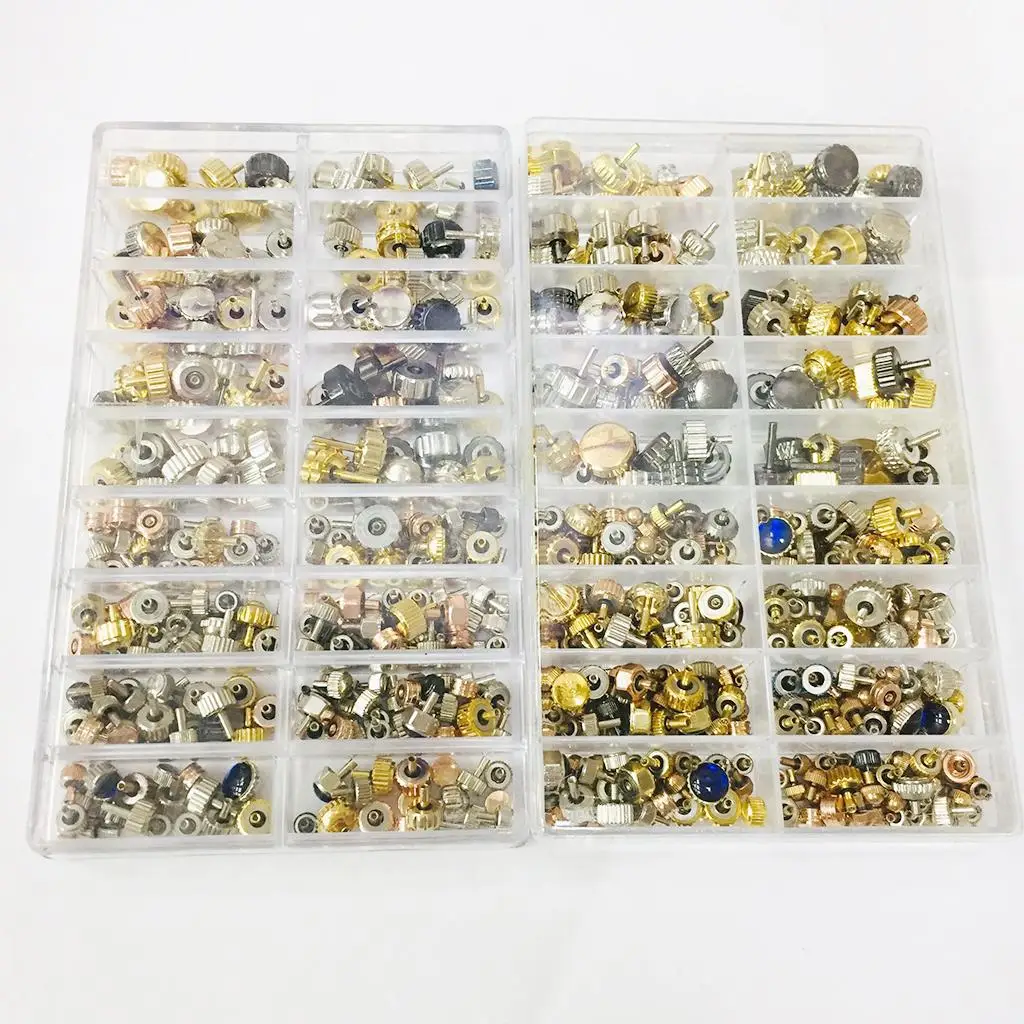 160PCS Multicolor Assortment Sizes Mixed Watch Stem  Head Parts