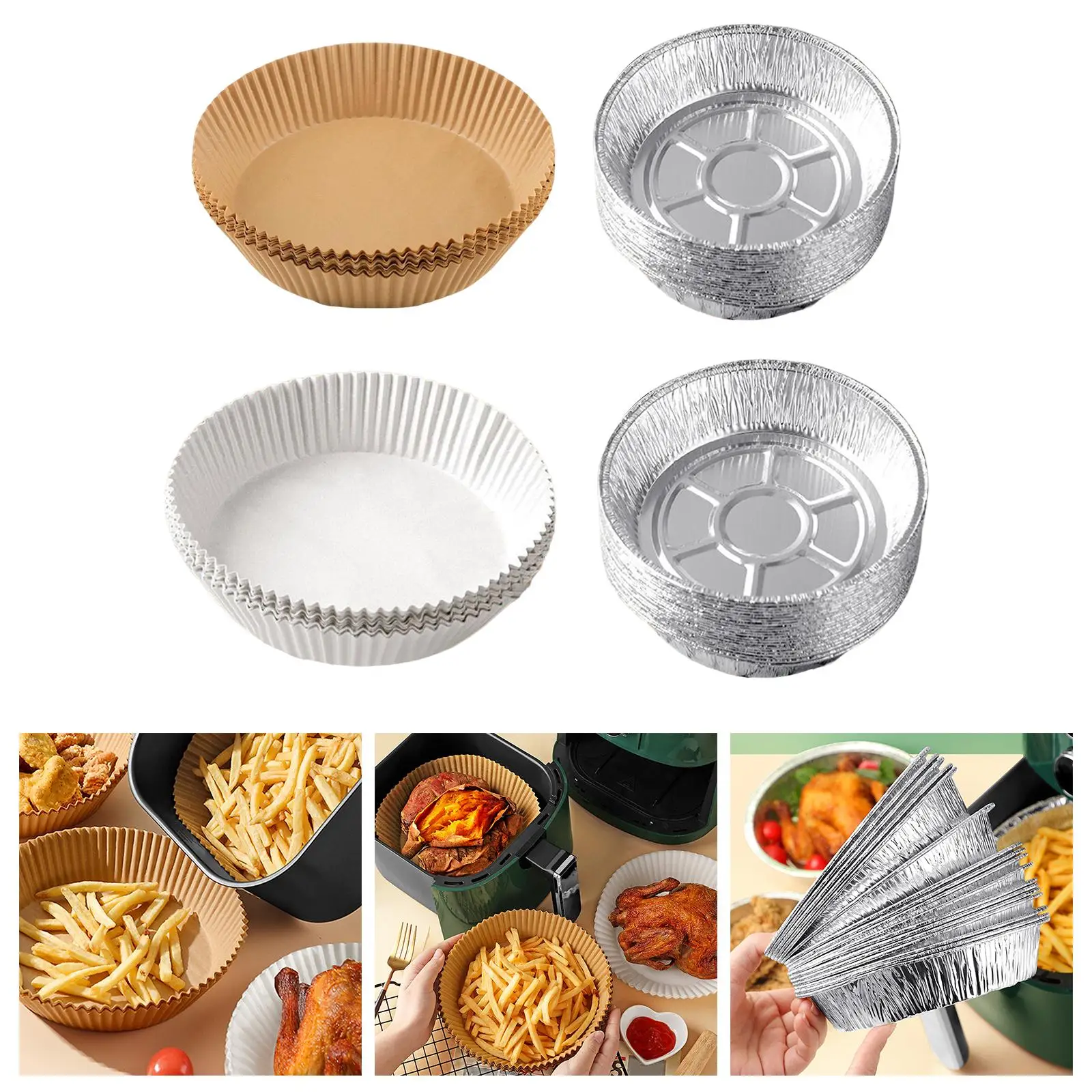 Air Fryer Parchment Paper Liners Baking Paper Oil Proof fryer Liner Tray for Roasting Kitchen Accessories Oven Steamer