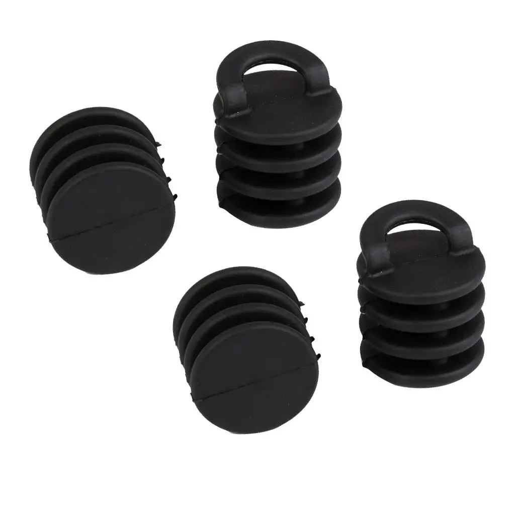 4 Pieces Kayak Scuppers Plug Lenzstopfen Stopper Bilgestopfen, Black