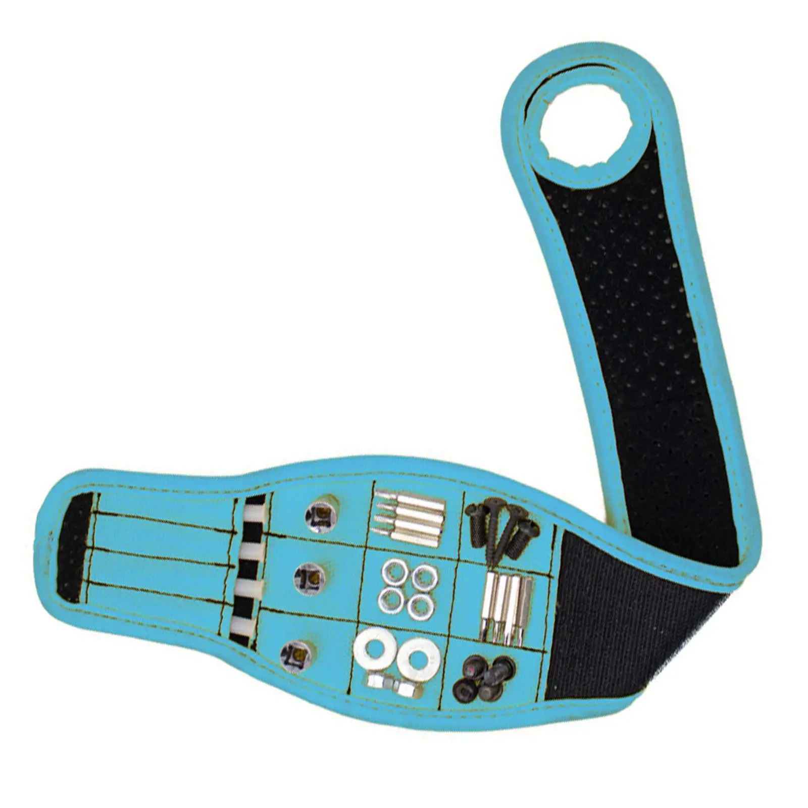 Magnetic Wristband, Holder Organiser with 9 Magnets Tool Bracelet for Holding Screws Bits Fasteners Handyman Dad