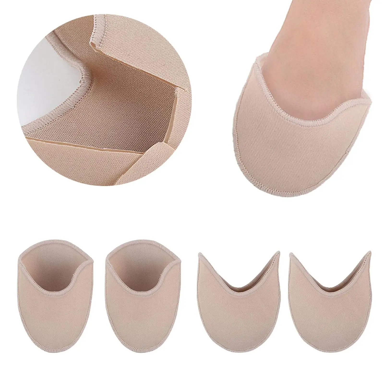 2Pieces Ballet Dance Pointe Shoe Socks Pads Soft for Ballet Dancer Cushion
