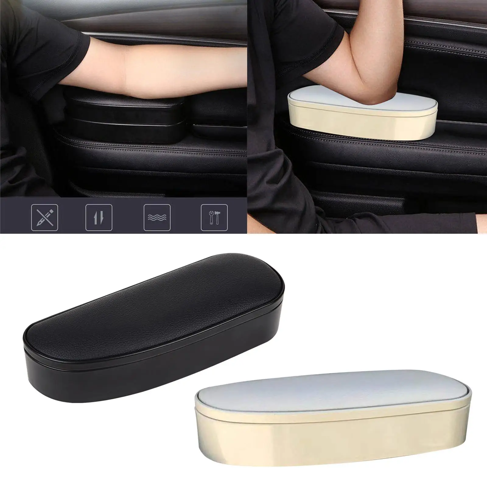 Durable Car Armrest Elbow Support Interior Parts Storage Arm Heightening Pad Multifunctional Cushion for Travel Long Driving
