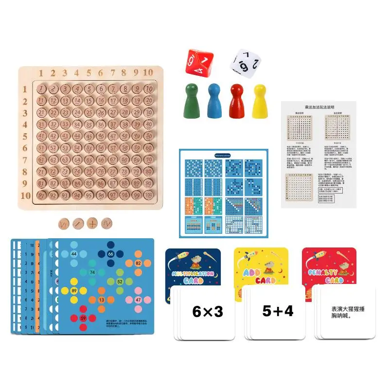 99 Multiplication Table Math Toy Arithmetic Teaching Aids Counting Learning Preschool Puzzele Educational Toy for Birthday Gifts