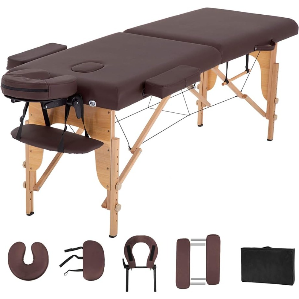 Description Picture 2 of itemMassage Table Lash Bed Massage Bed Heigh Adjustable 2 Folding 73 Inch Portable W/Carry Case Table Face Cradle Bed Salon Bed