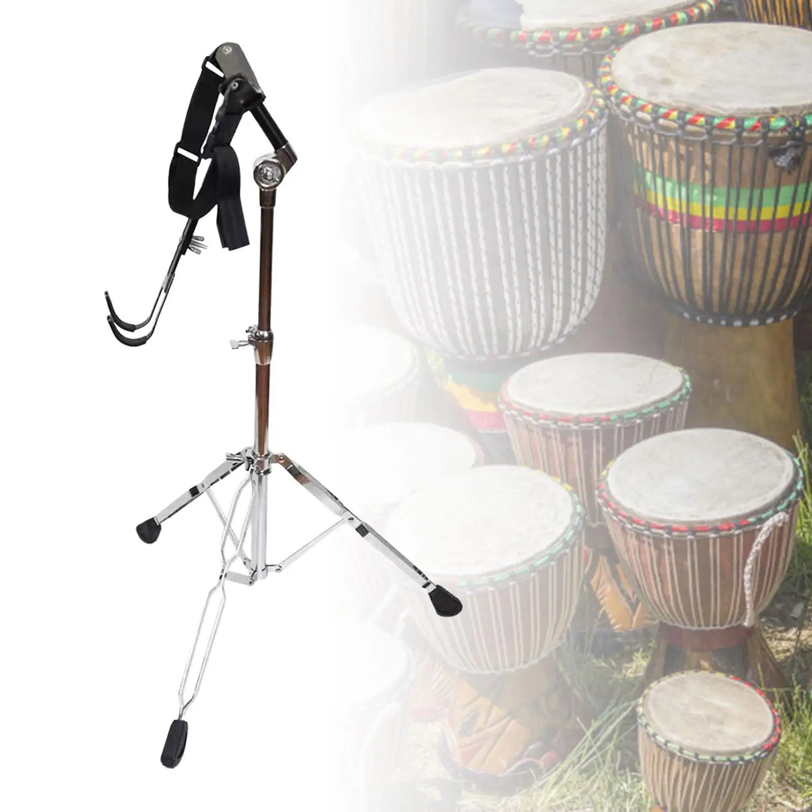 Tambourine Stand Holder Lightweight Adjustable Performance Show Drum Stand