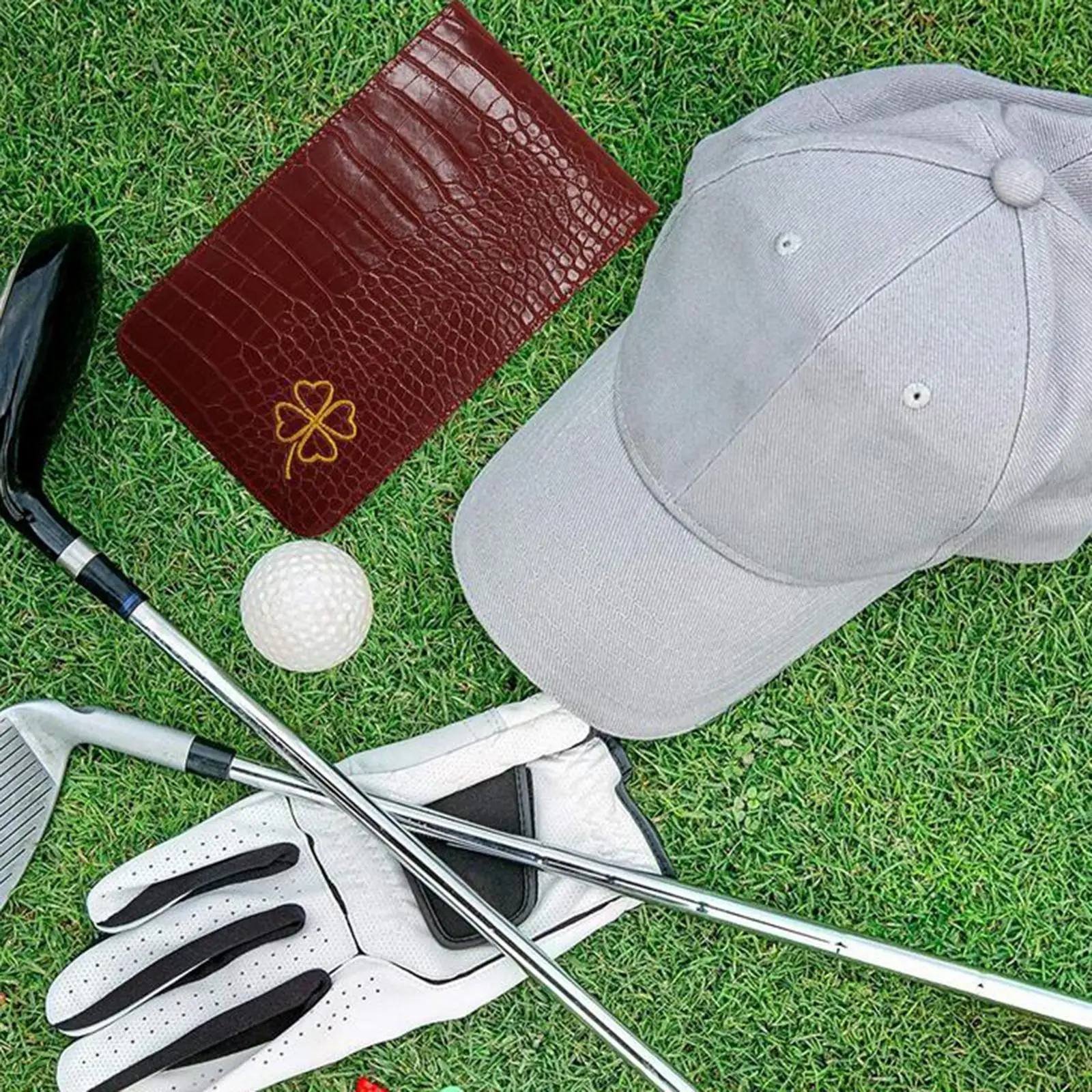 PU Leather Golf Performance Scorecard Holder Yardage Holder Cover