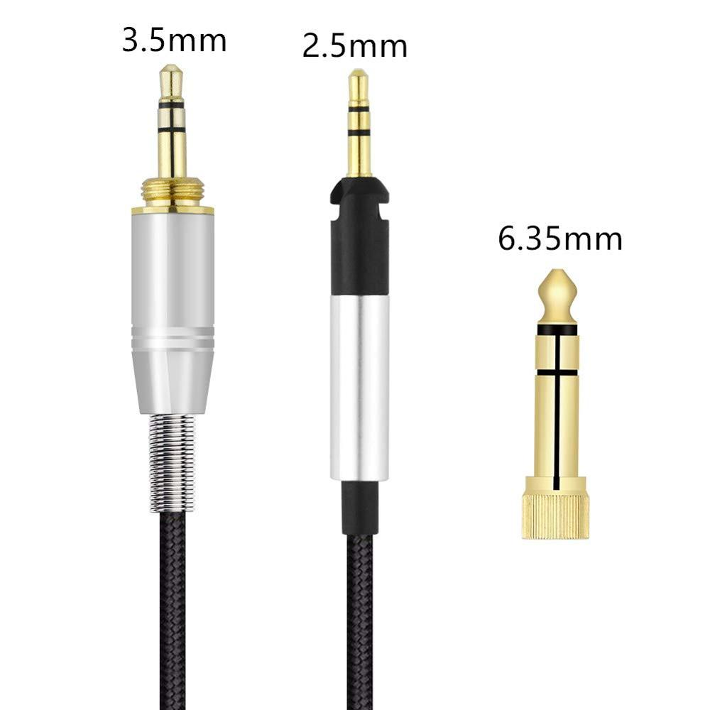 6.35mm Replacement Nylon Braided Cable Extension Cord for AKG K361 K361BT K361-BT Headphones