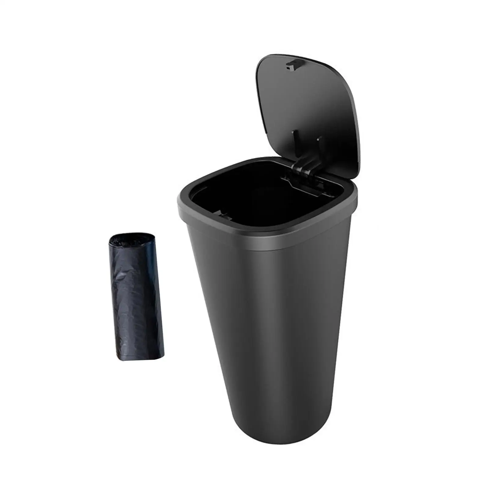 Car Trash Can Auto Accessories Trash Container for Kitchen Auto Black