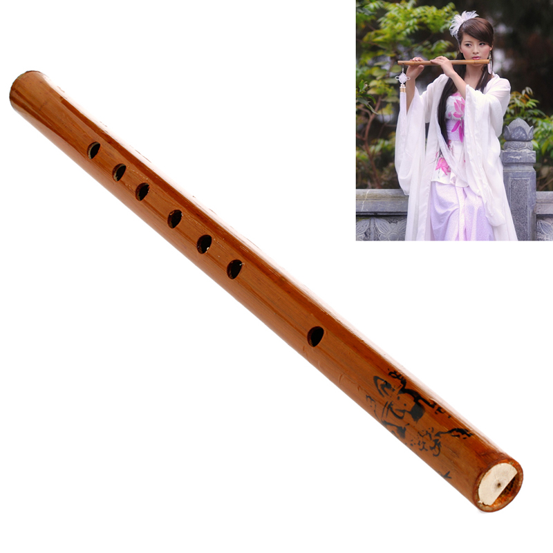 Description Picture 6 of itemTraditional 6 Hole Bamboo Flute Clarinet Student Musical Instrument Wood Color