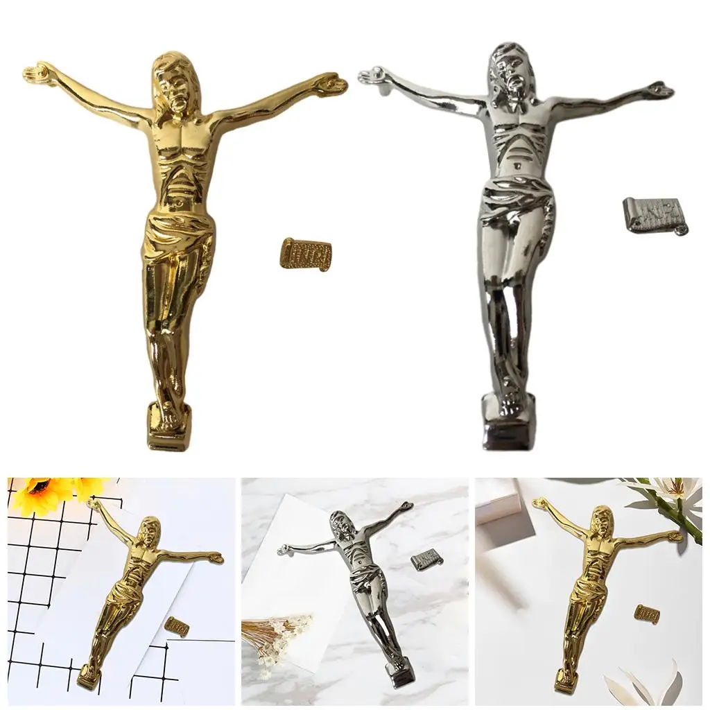 Jesus Figure Decorative Crucifix Wall Cross Accessories 12cm Tall Decor