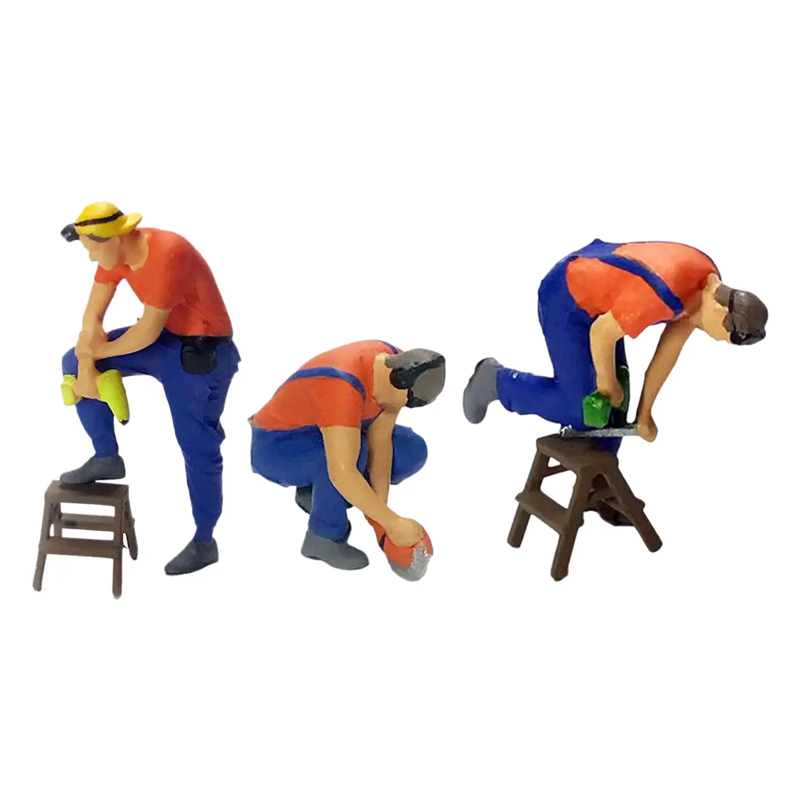 1/87 People Figure Collectibles Miniatures Kids Toys Repairman Character Scenery