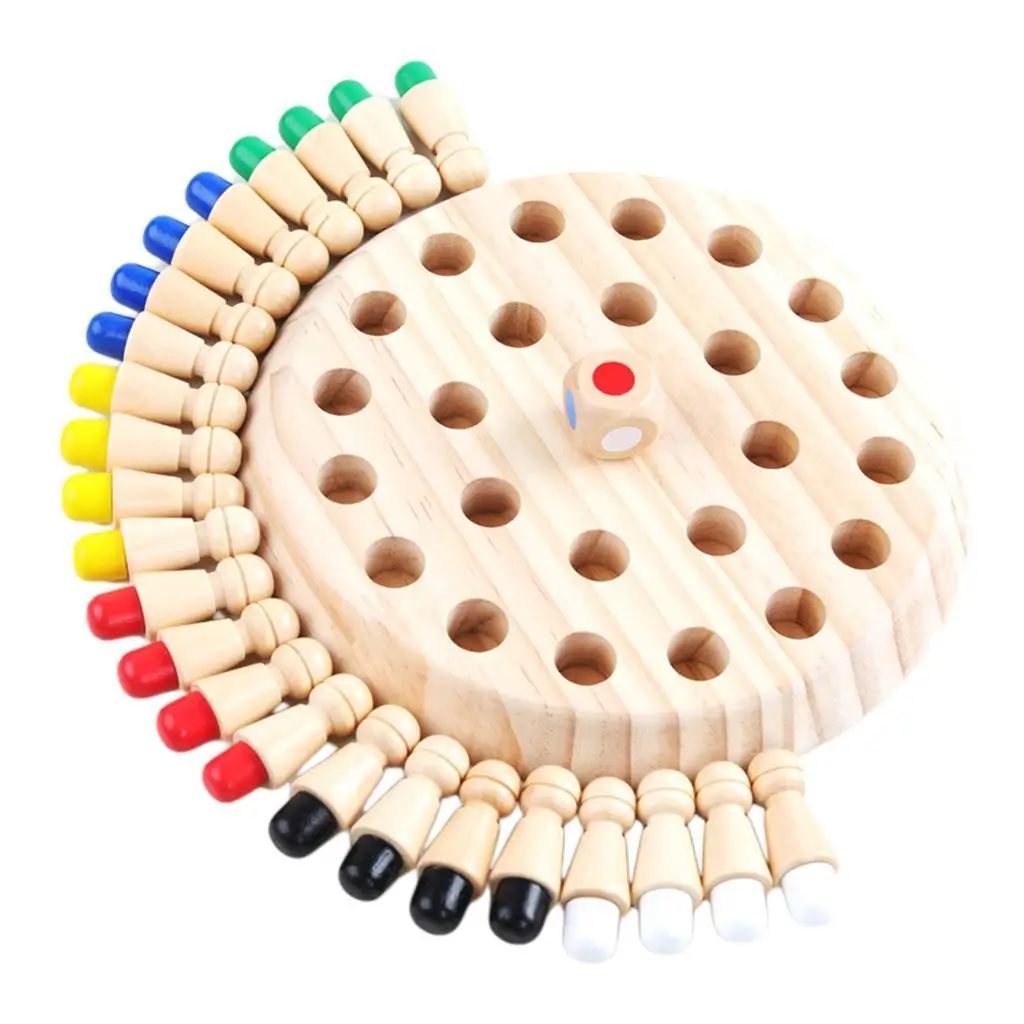 Wooden Chess Board Training IQ Toy  Educational Gift Learning Aids