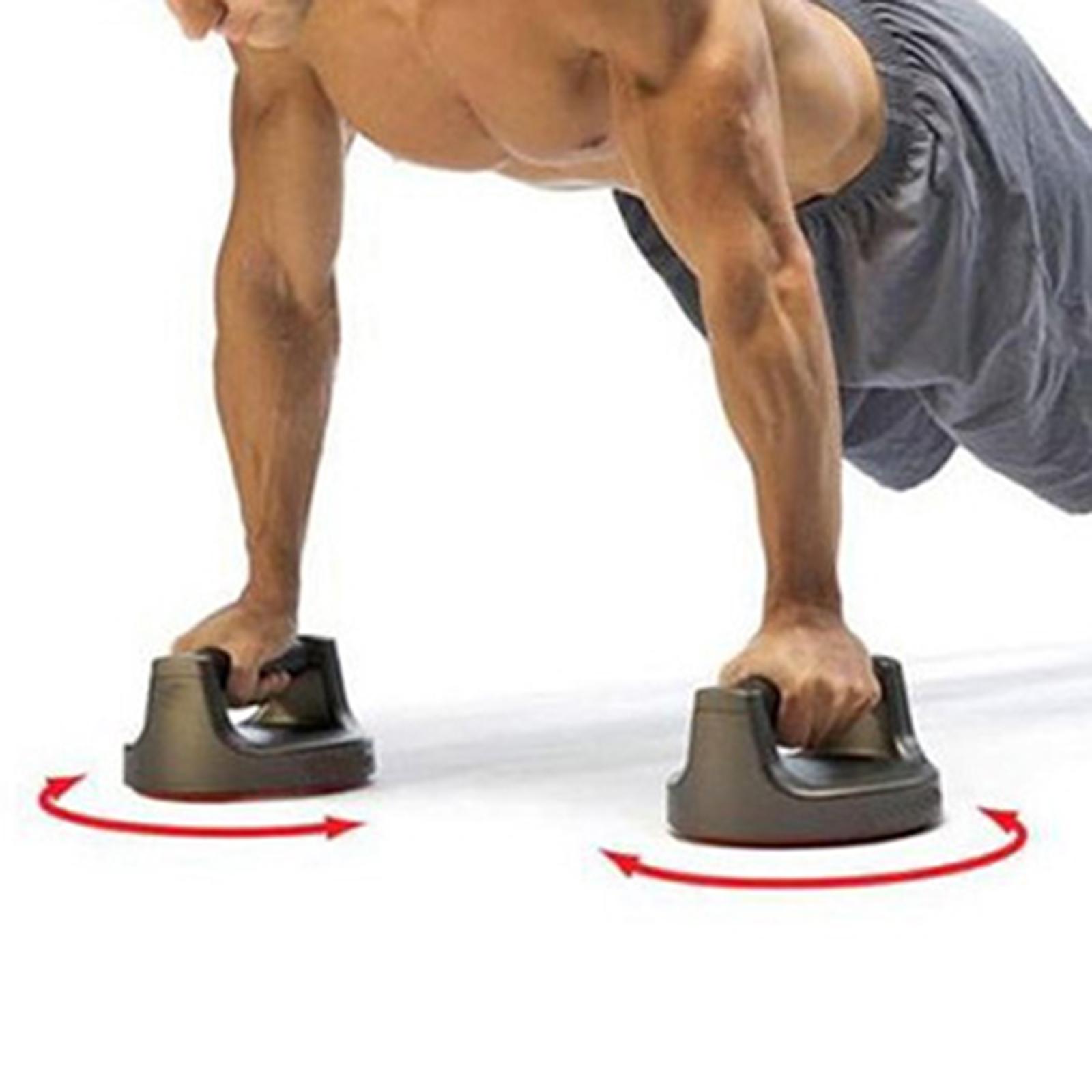 2x Rotating Push up Stands Prevent Wrist and Elbow Strain Non Slip Push up