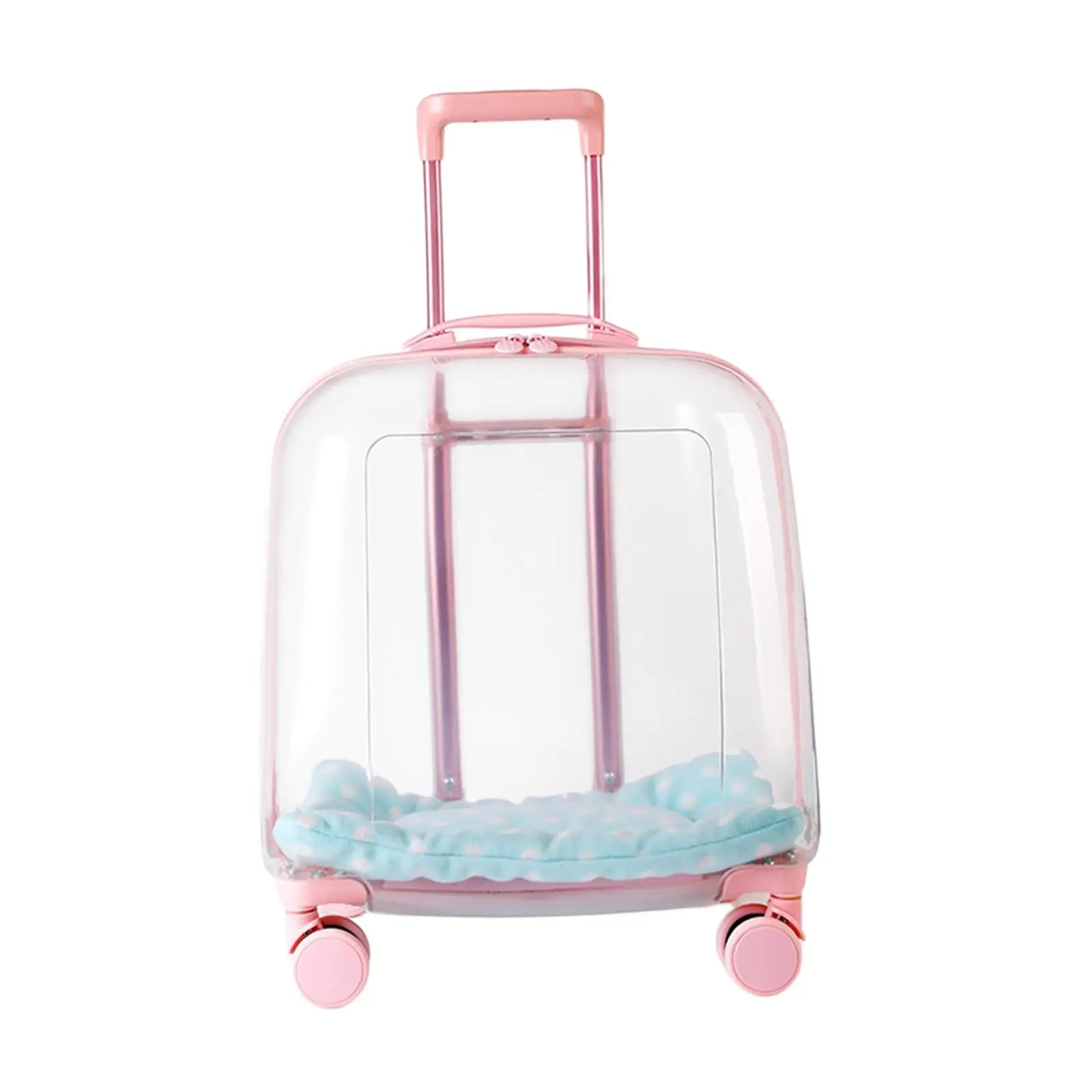 Lightweight Cat Trolley Case Dog Kennel with Silent Wheel Hard Pet Carrier for Kitten Kitty Small Animals Puppy Travel Hiking
