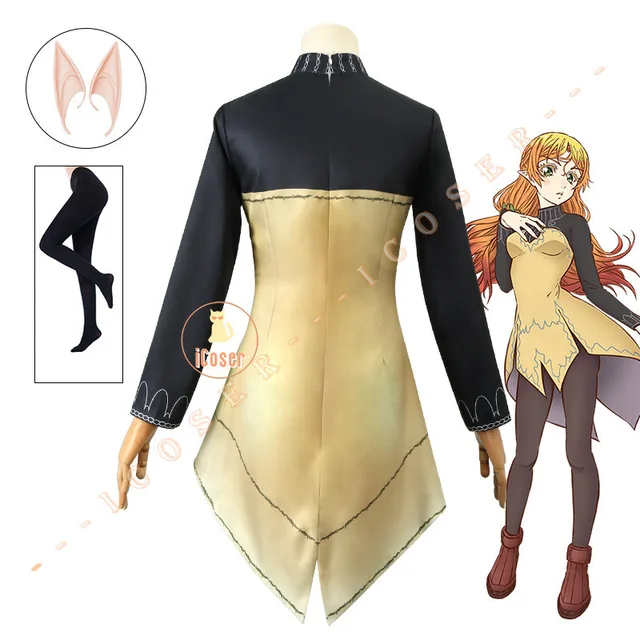  Volrath Anime Uncle from Another World Cosplay Outfits Isekai  Ojisan Elf Dress Uniform with Ears Stockings (Elf Cosplay,S : Clothing,  Shoes & Jewelry