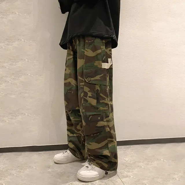 Vintage Flare Cargos Pants, Men's Casual Personality Camouflage Print  Overalls, Fashion Relaxed-Fit Cargo Pants (Black,XS) at  Men's  Clothing store