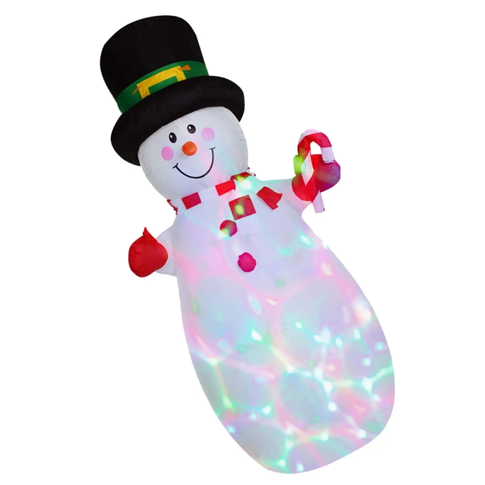 1.8 Meters Xmas Inflatable Snowman with Stakes Holiday Inflatable Snowman for Garden Lawn Holiday