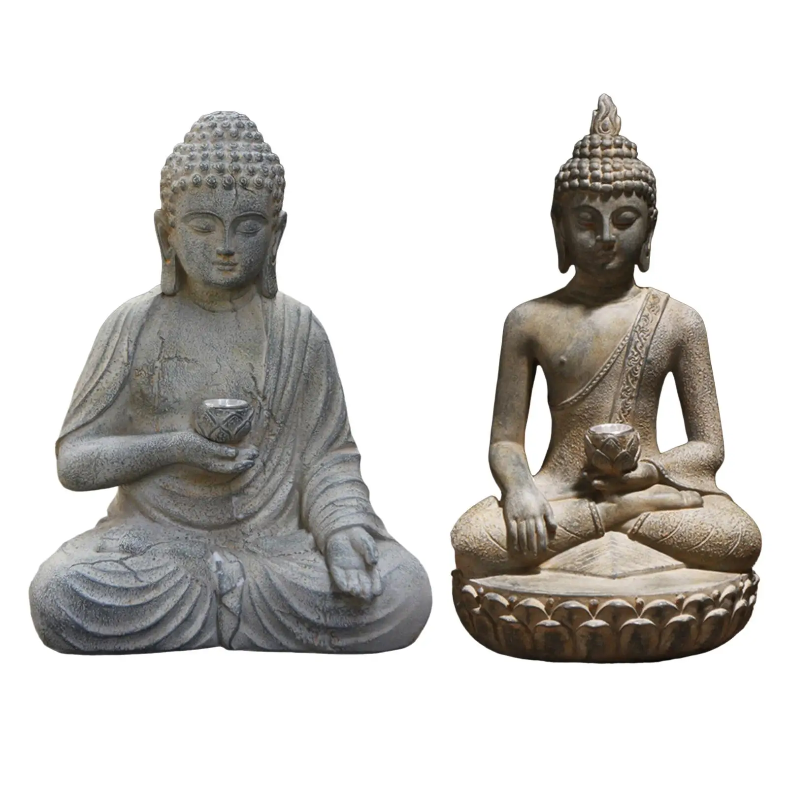 Resin Craft Buddha Statues Ornaments for Restaurants Courtyard Living Room