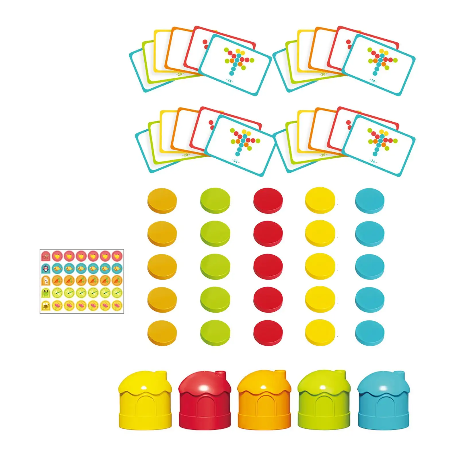 Educational Color Sorting Cup Birthday Puzzle for Activities Nursery