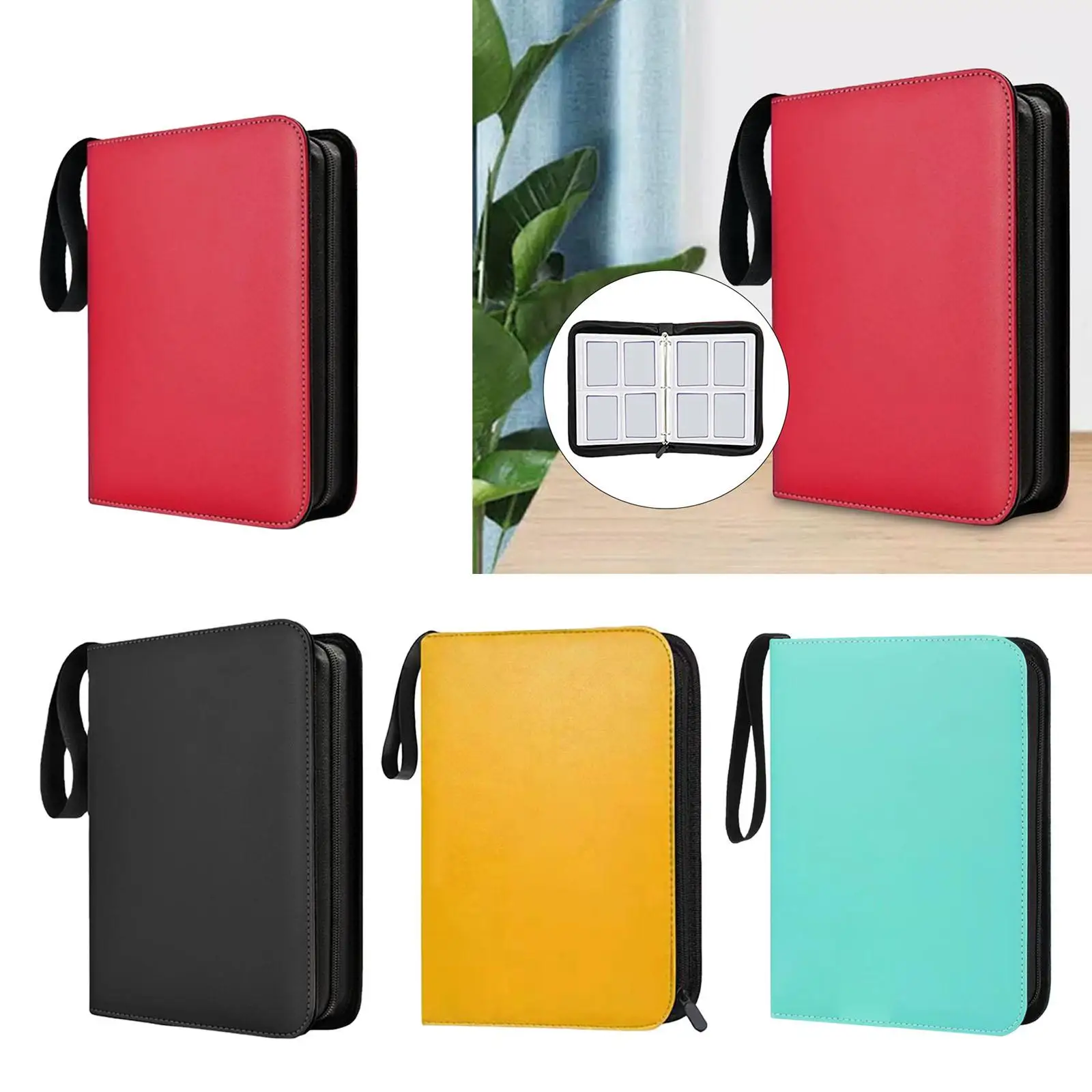 Durable 400 Double Sided Album Holder Organizer Display Gathering Card Toy Zip 400 Cards Album Display Holder for Sports Cards