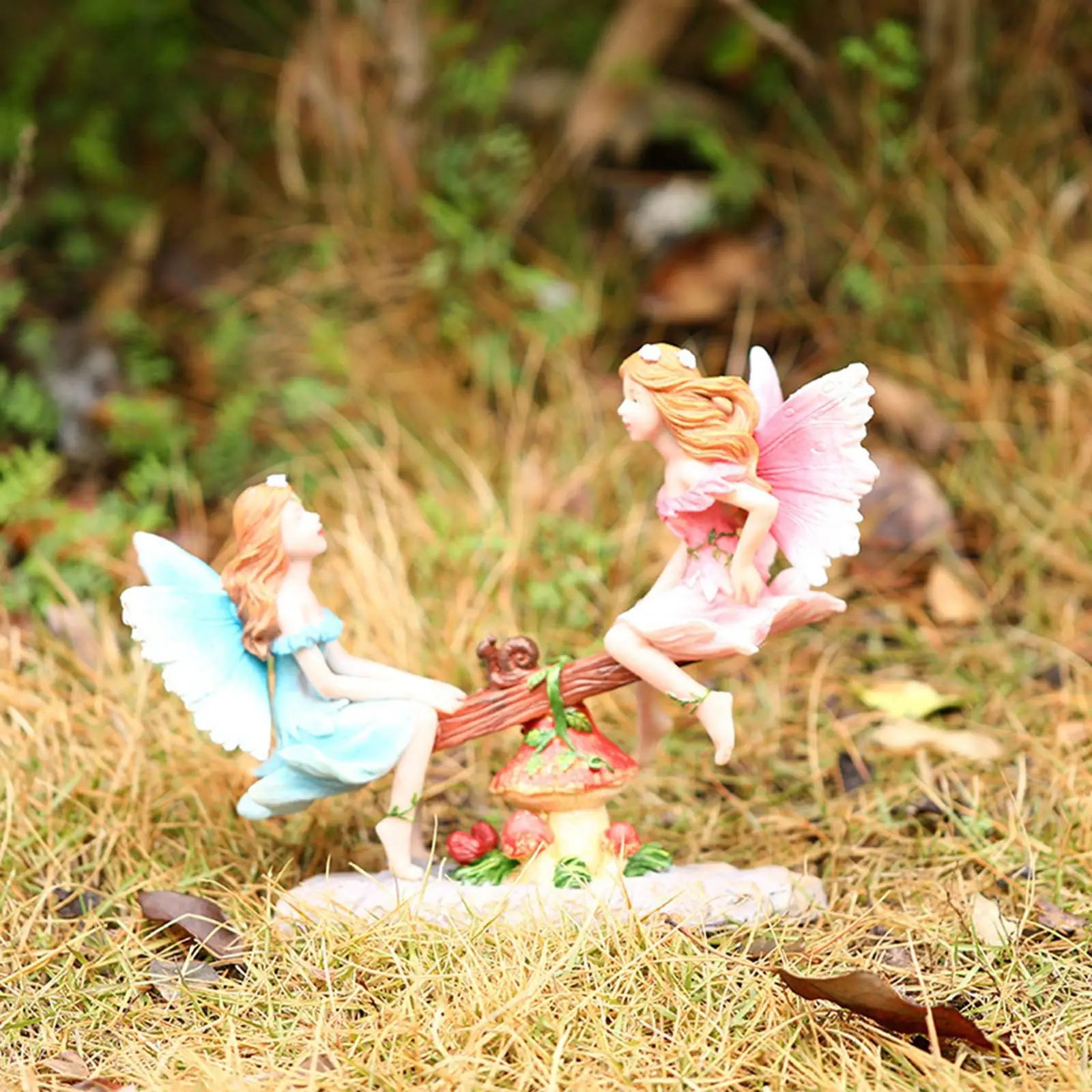 Lovely Garden Fairy Statue Mini Figurine Statue for Garden Backyard Decor