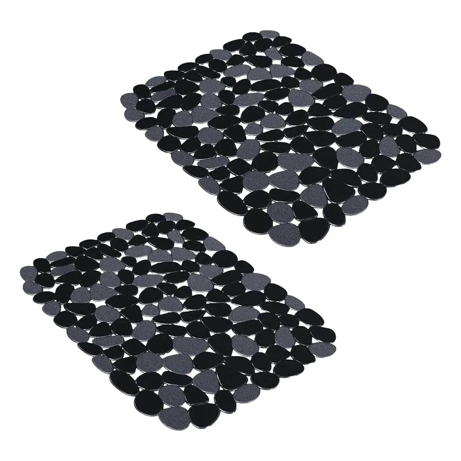 2Pcs Pebble Sink Mat Reusable Multipurpose Kitchen Sink Mat PVC Sink Mat for Glassware Dishes Bathroom Lavatory Stemware