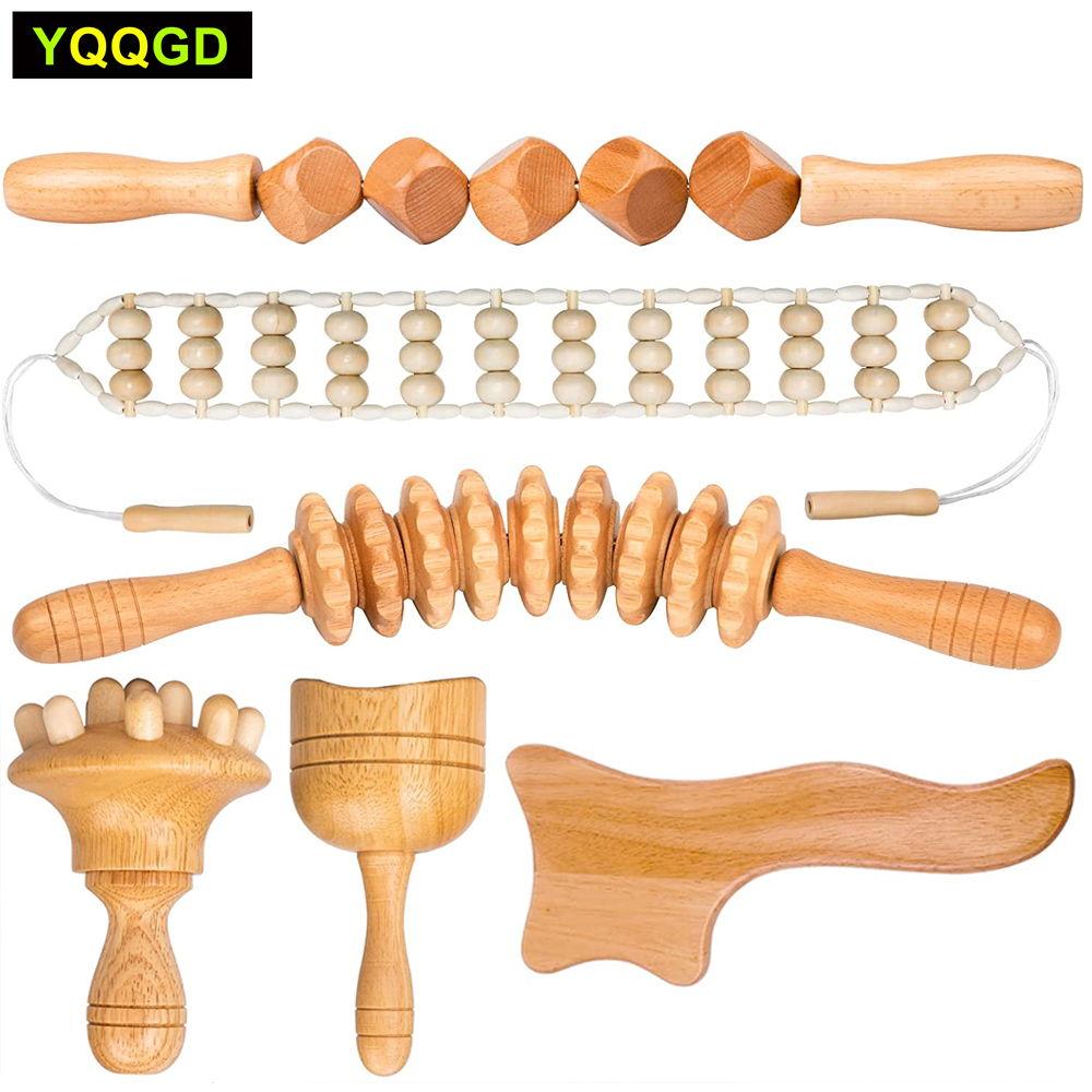 Best of Wooden Body Massage Tool Maderoterapia Kit Wood Massager Roller Wood Gua Sha Roller Manual Wooden For Body Contour Massager Reviews & Tips