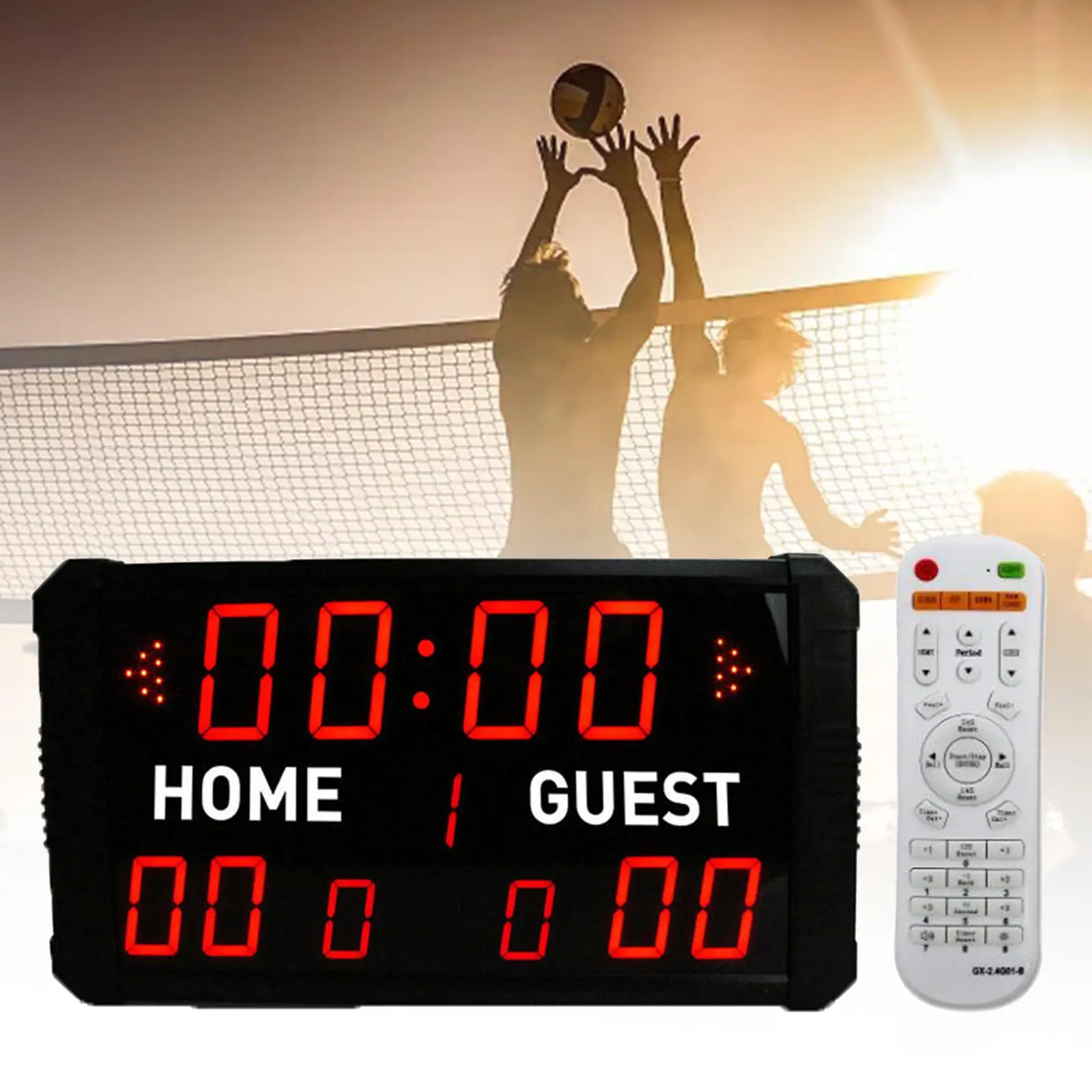 Basketball Electronic Scoreboard Indoor 110 V 18.7x10x2.2inch for Baseball Football Tennis