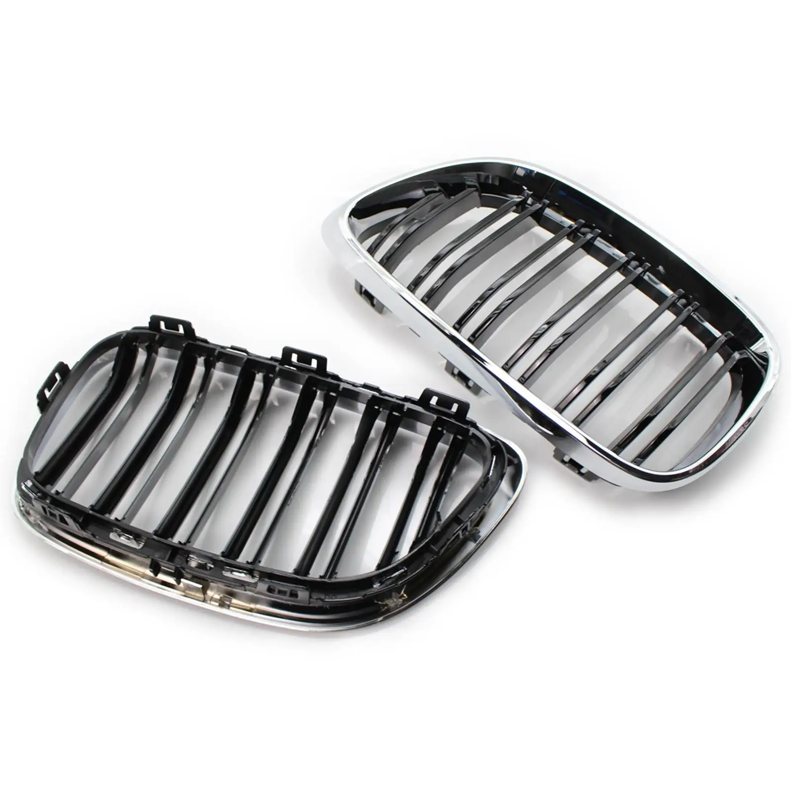 1Pair 51137295524 Dual Slat Front Grilles 51137295523 Frame for  F87 M2 Accessory Automotive High Performance