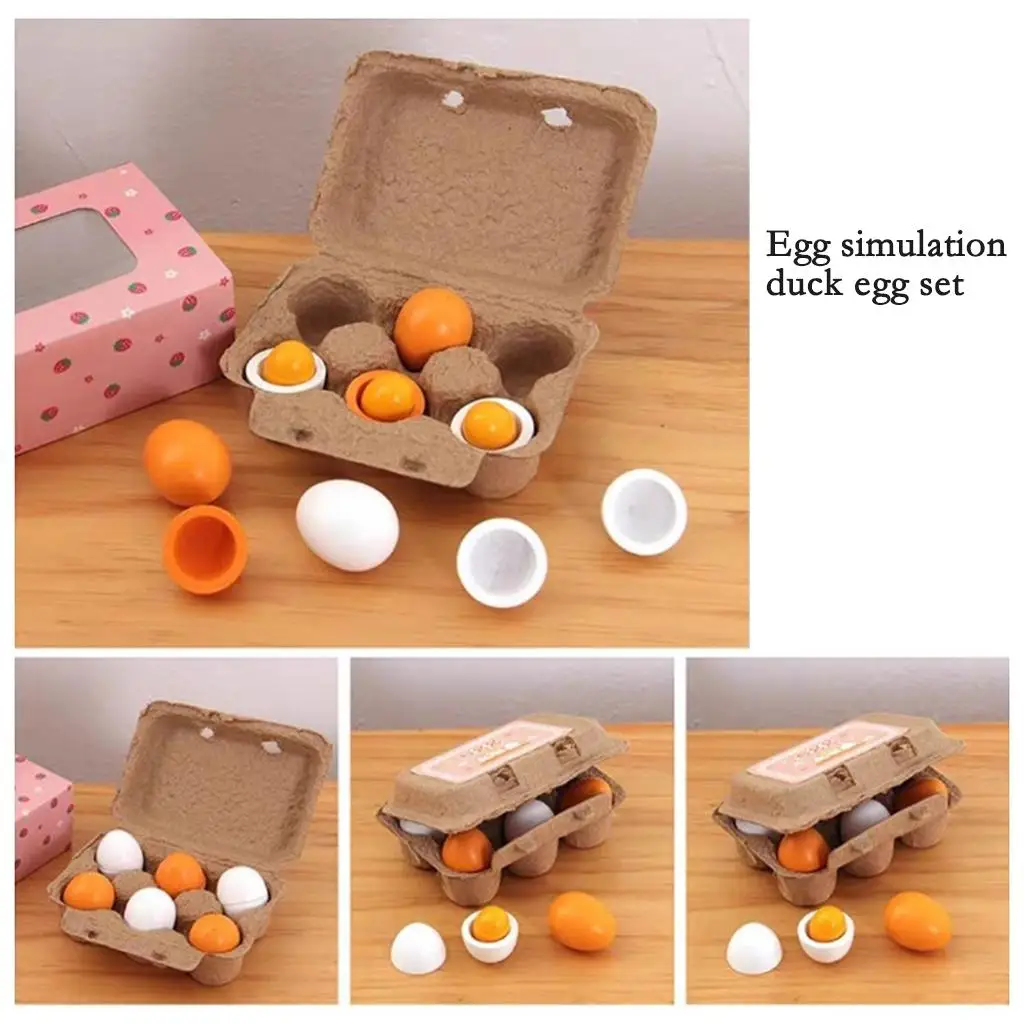 1Set Wooden Eggs  Educational Toy Early Development Toy for Boys Xmas Gifts
