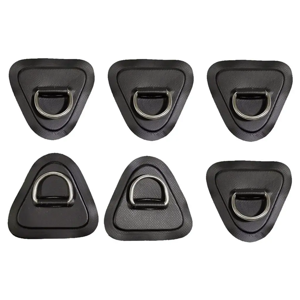 6X Stainless Steel Kayak D Buckle Circular D PVC Patch For Surfboard Raft Inflatable Boat