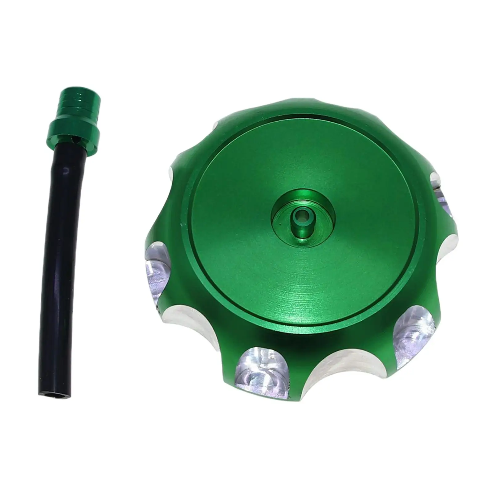 Fuel Tank Cap with Breather Vent Hose,CNC Green Motorcycle Gas Tank Cap,Long Service Life Convenient Installation Replacement