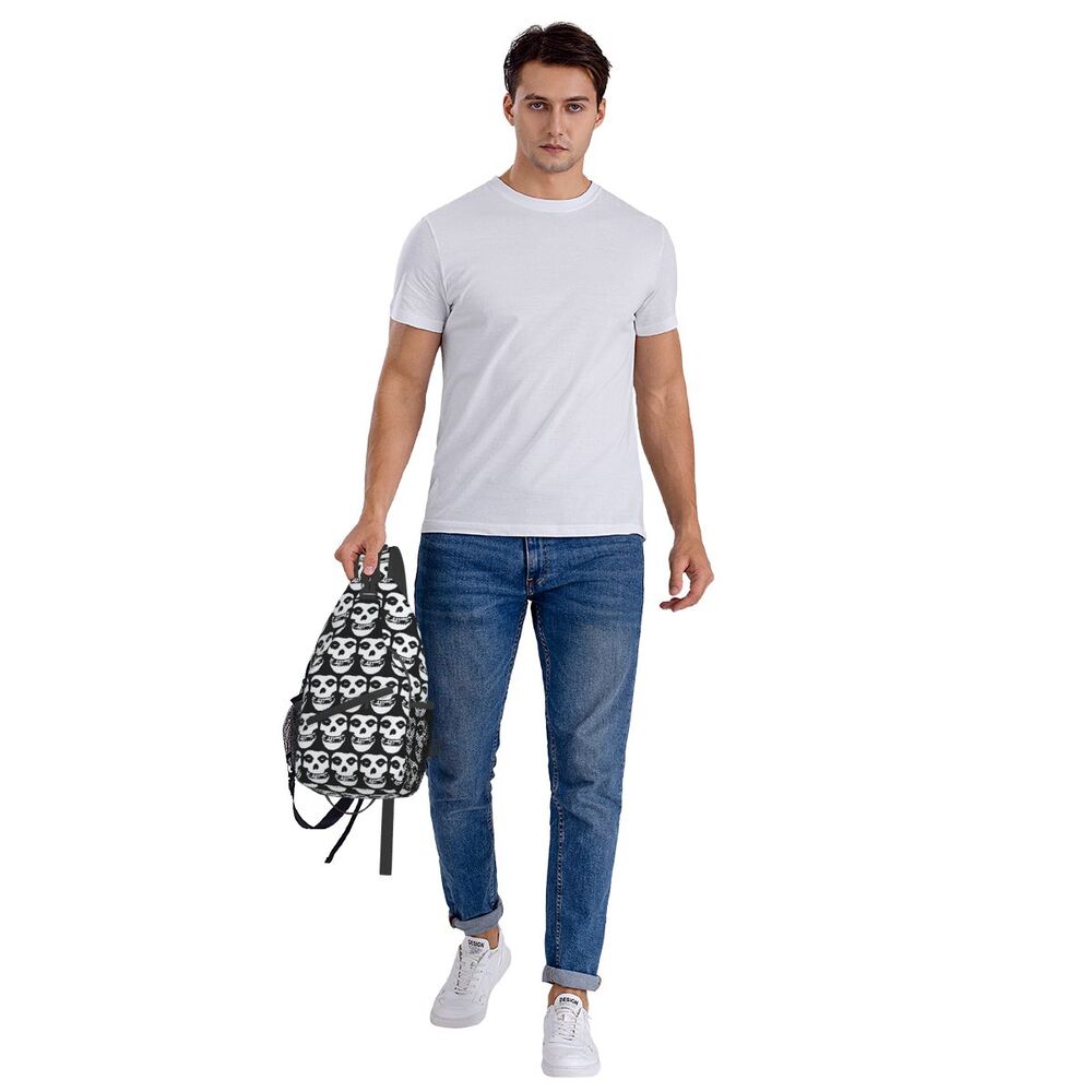 Bolsa de peito crossbody masculina, mochila de