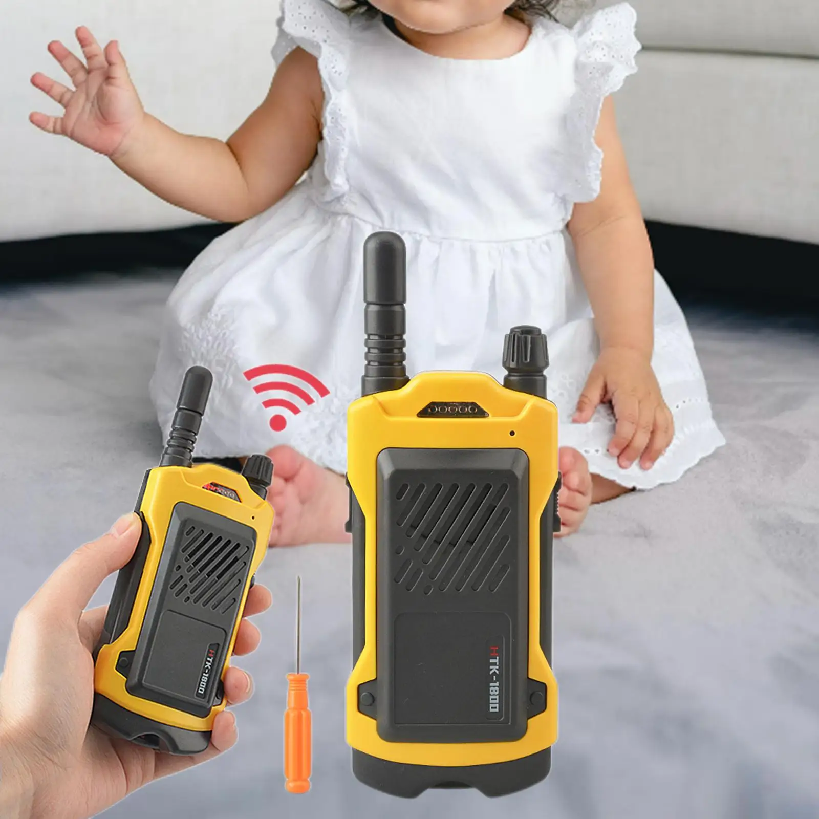 Handheld Talkies for Kids 200M Long Range Children Play House Toy 2x for Camping