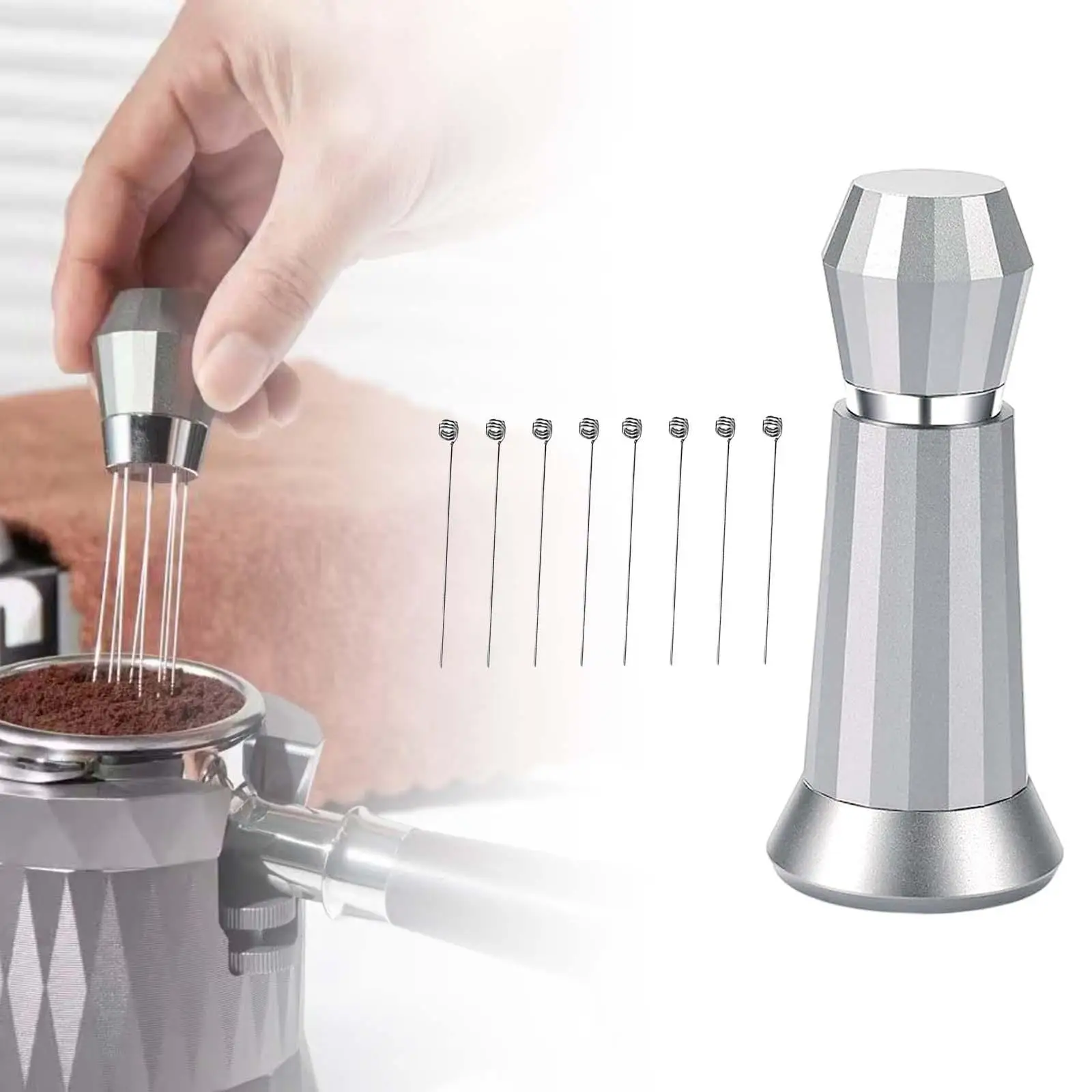 Coffee Stirrer Hand Distribution Comfortable Handle Coffee Needle Distributor for Hotel Gifts for Coffee Lovers