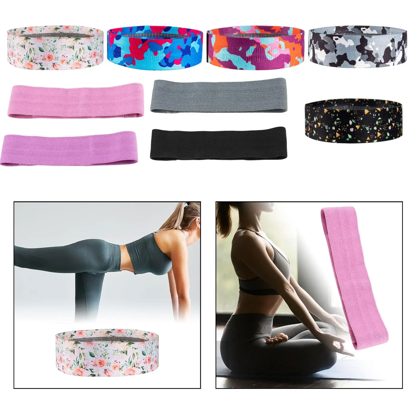 Resistance Band Non Slip Comfortable Booty Band Exercise Bands Resistance Loop Band for Thigh Pilates Yoga Training Working Out