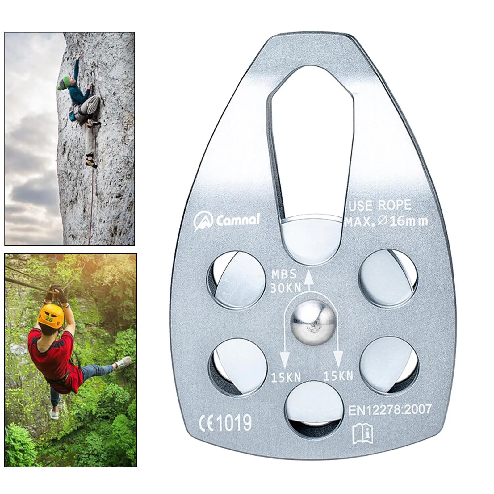 Climbing Pulley Side Plate Hauling Rigging Pulleys Mountaineering 