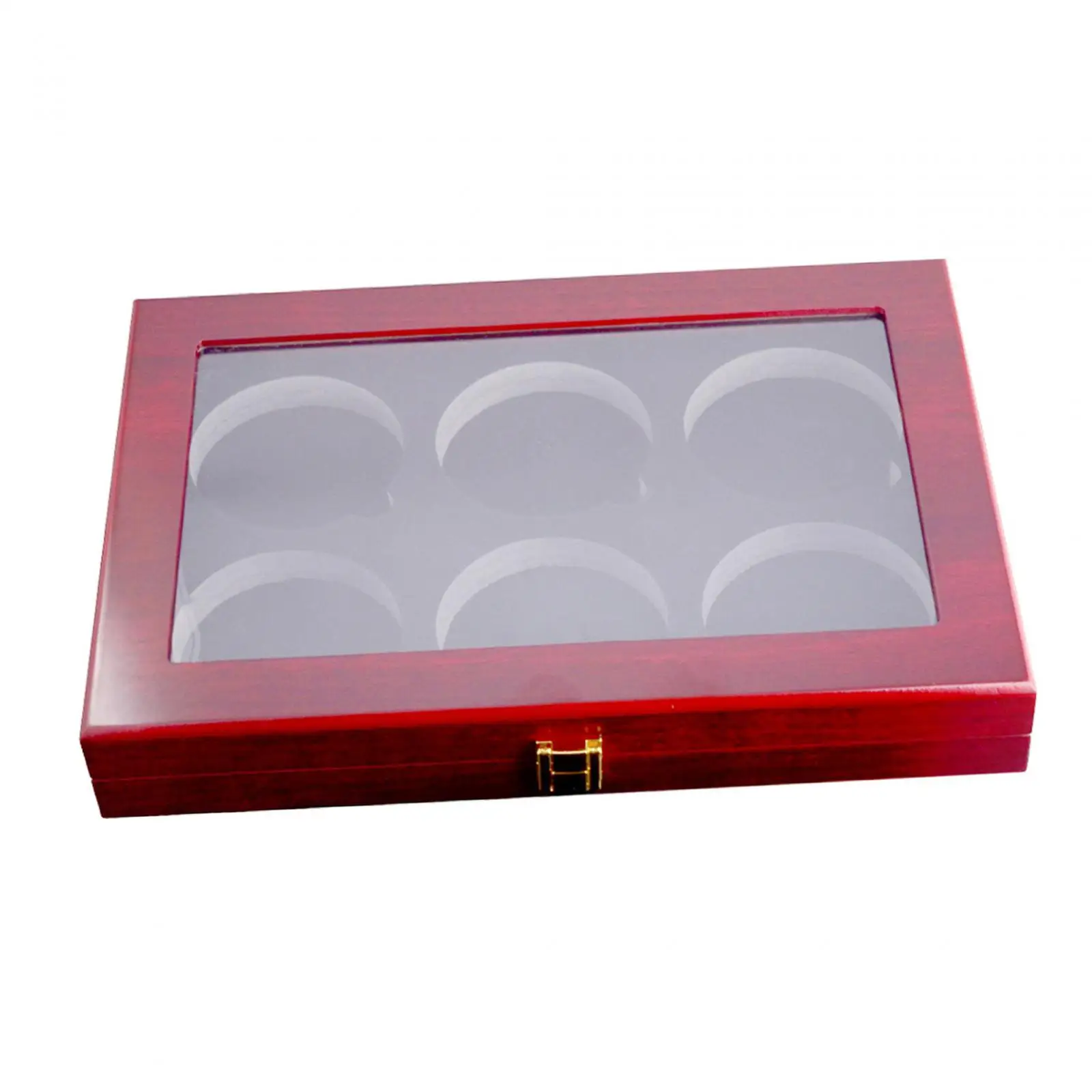 Hockey Puck Display Case Wood Dustproof Easy to Use with Protection Door Lockable Storage Cabinet Hockey Puck Case Puck Holder
