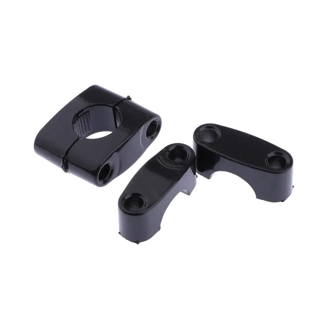 1 2mm Motorcycle Handlebar Risers, Black Round Riser Inserts Motorcycle Bar Mount Clamps for Motorcycles ATV ,Quad Bike