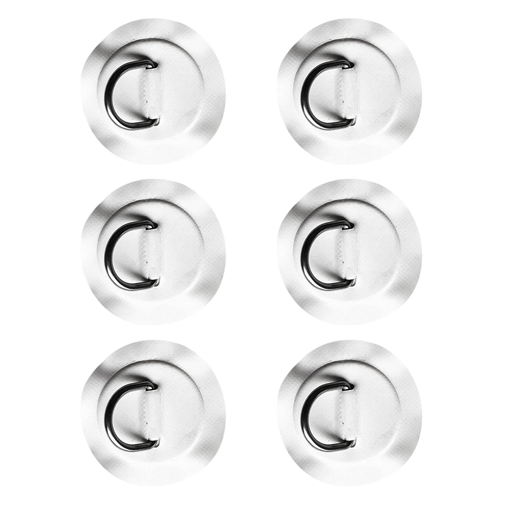 6Pcs Stainless Steel D Pad Inflatable Boat Kayak PVC D Round Patch Watercraft accessories