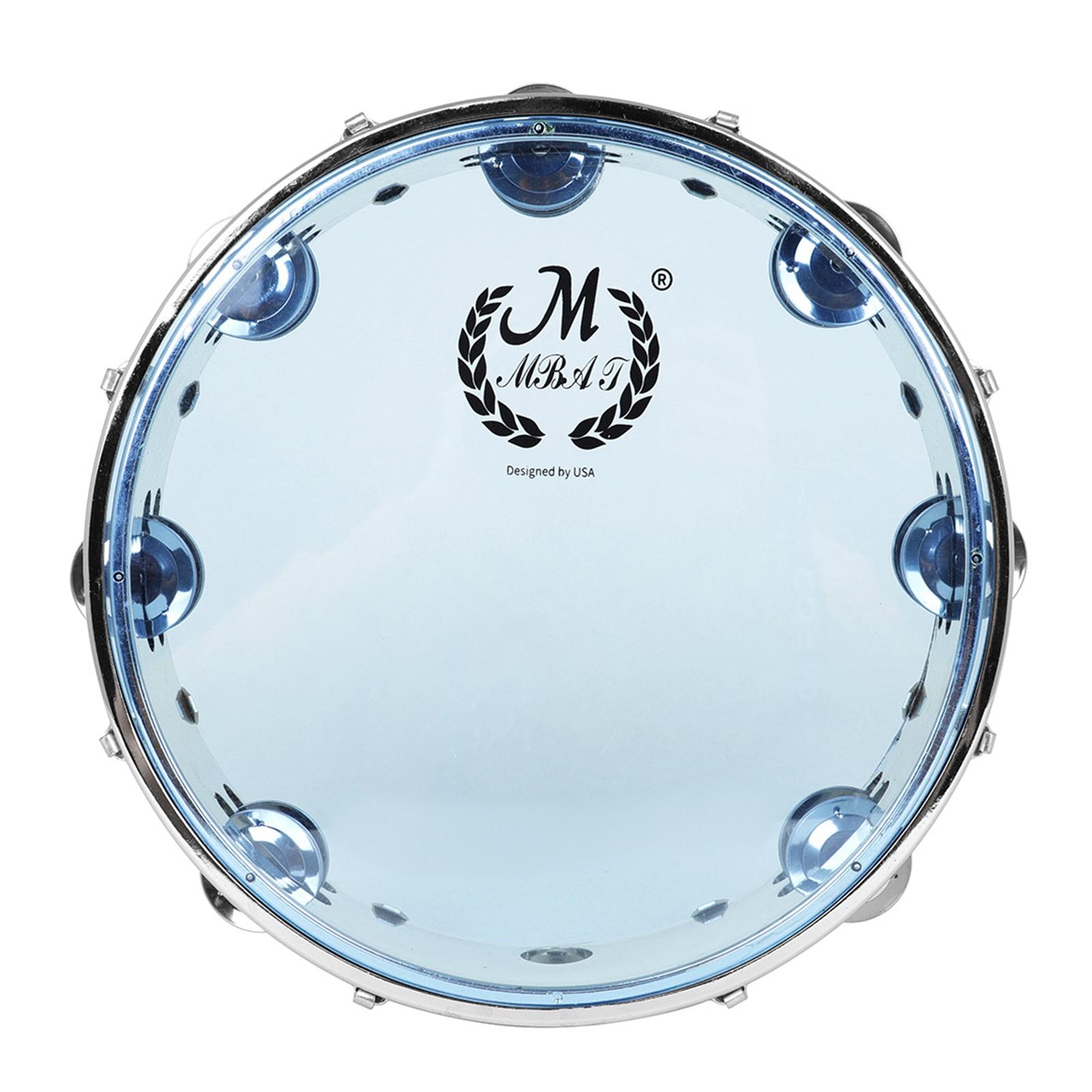 Musical Tambourine Portable Instrument Bright Crisp Educational Capoeira Round Tamborine for School Child Toys 3+ Years Old Ktv