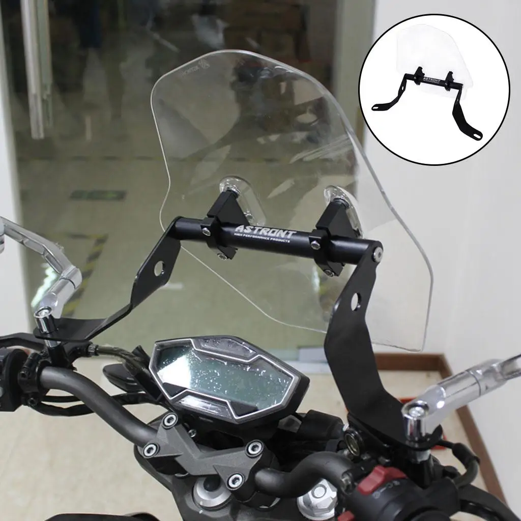 Universal Motorcycle Motorbike Clear ABS Plastic Front Windshield Windscreen