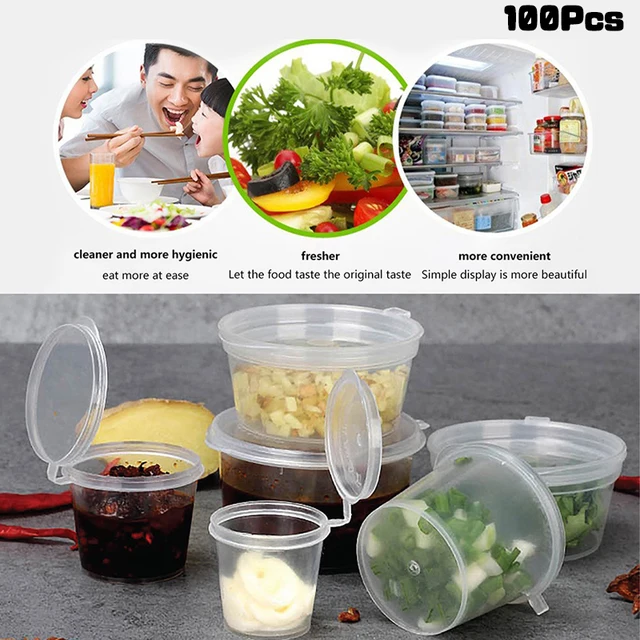 1pc Steel Dressing Container Reusable Sauce Cups Seasoning Box Salad Condiment  Containers With Lids Cocina Kitchen Tools - AliExpress